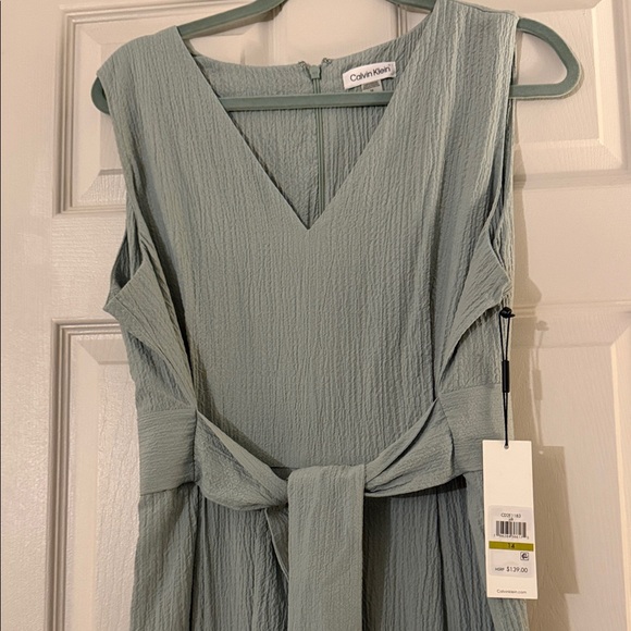Calvin Klein Women's Soft Green Wide Leg Jumpsuit - Picture 1 of 7